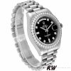 Rolex Day-Date 218349 Black Diamond Dial 41MM Mens Replica Watch