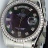 Rolex Day Date 118346 Black MOP Dial Platinum 36mm Unisex Replica Watch