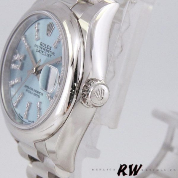 Rolex Datejust 279166 Ice Blue Dial Diamond Domed Bezel 28mm Lady Replica Watch