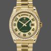 Rolex Day Date 118348 Green Diamond Dial Yellow Gold 36mm Unisex Replica Watch