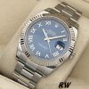Rolex Datejust 126334 Fluted Bezel Blue Roman Numeral Dial 41MM Mens Replica Watch