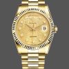 Rolex Day-Date 118238 Yellow Gold Champagne Jubilee Diamond Dial 36mm Unisex Replica Watch