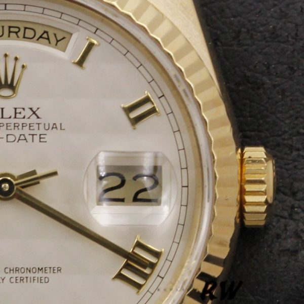 Rolex Day-Date 118238 Roman Numeral Pyramid Ivory Dial 36mm Unisex Replica Watch