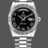 Rolex Day-Date 218239 Black Roman Numerals Dial White Gold 41MM Mens Replica Watch