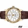 Rolex Sky-Dweller 326138 White Dial Yellow Gold 42MM Mens Replica Watch
