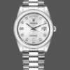 Rolex Day-Date 118206 Jubilee Silver Dial Diamonds 36mm Unisex Replica Watch