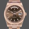 Rolex Day-Date 118205 Rose Gold Chocolate Dial 36mm Unisex Replica Watch