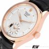 Rolex Cellini Dual Time 50525 Silver Dial Black Leather Strap 39mm Mens Replica Watch