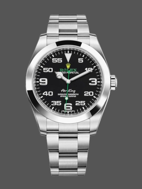 Rolex Air-King Stainless Steel Black Arabic Dial 116900 40mm Mens Replica Watch