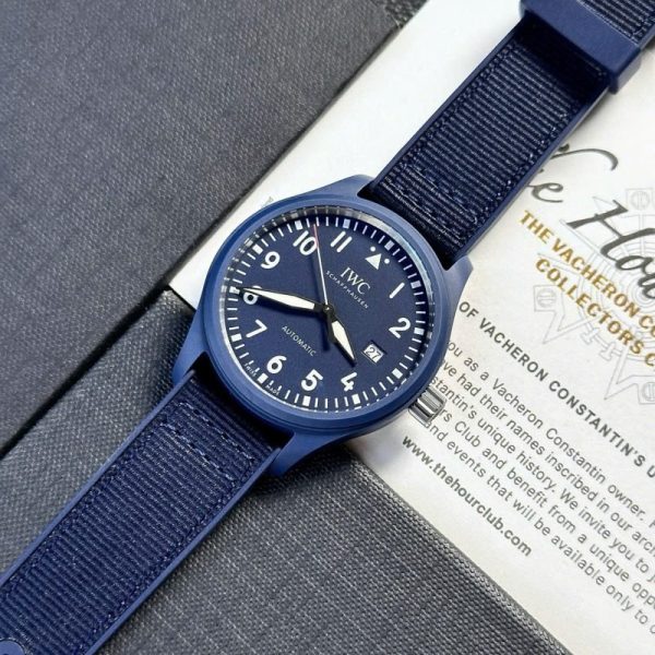 IWC Pilot??s Watch Laureus Sport Blue Ceramic Blue Dial Best Copy V7 Factory 41mm