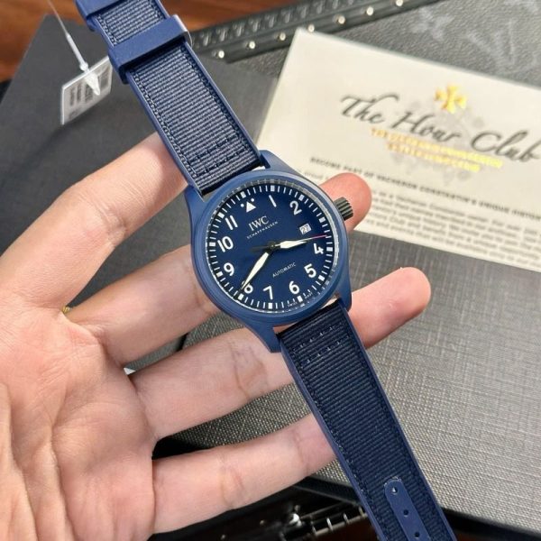 IWC Pilot??s Watch Laureus Sport Blue Ceramic Blue Dial Best Copy V7 Factory 41mm