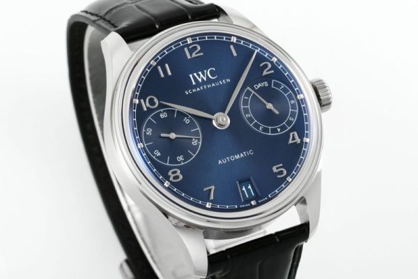 IWC Portugieser IW501704 Automatic Blue Dial Black Leather Strap Best Replica APSF 42mm