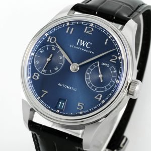 IWC Portugieser IW501704 Automatic Blue Dial Black Leather Strap Best Replica APSF 42mm