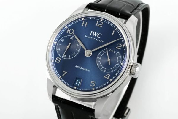 IWC Portugieser IW501704 Automatic Blue Dial Black Leather Strap Best Replica APSF 42mm