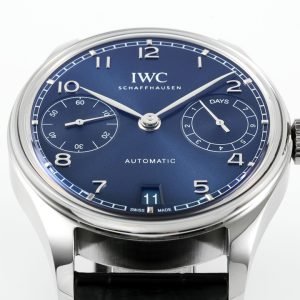 IWC Portugieser IW501704 Automatic Blue Dial Black Leather Strap Best Replica APSF 42mm