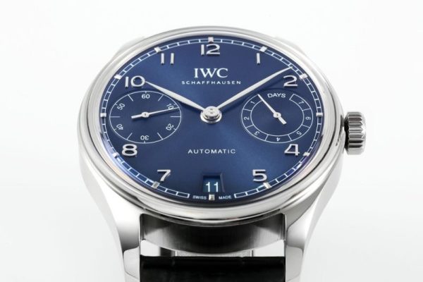 IWC Portugieser IW501704 Automatic Blue Dial Black Leather Strap Best Replica APSF 42mm
