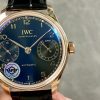 IWC Portugieser IW500713 Rose Gold Blue Dial Leather Strap Best Replica APSF 42mm