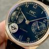 IWC Portugieser IW500713 Rose Gold Blue Dial Leather Strap Best Replica APSF 42mm