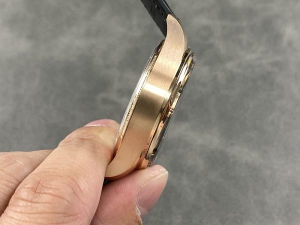 IWC Portugieser IW500713 Rose Gold Blue Dial Leather Strap Best Replica APSF 42mm