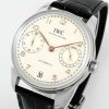 IWC Portugieser IW501701 Steel Silver Dial Black Leather Strap Best Replica APSF 42mm