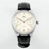 IWC Portugieser IW501701 Steel Silver Dial Black Leather Strap Best Replica APSF 42mm