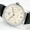 IWC Portugieser IW501701 Steel Silver Dial Black Leather Strap Best Replica APSF 42mm