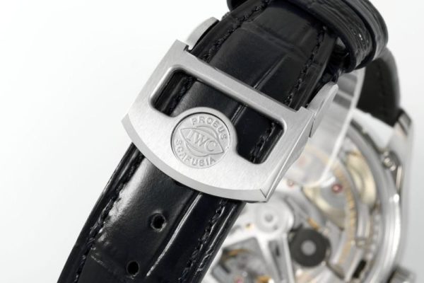 IWC Portugieser IW501701 Steel Silver Dial Black Leather Strap Best Replica APSF 42mm