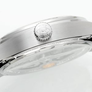 IWC Portugieser IW501701 Steel Silver Dial Black Leather Strap Best Replica APSF 42mm