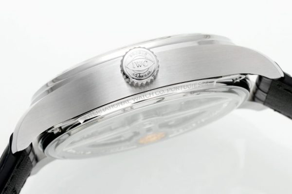 IWC Portugieser IW501701 Steel Silver Dial Black Leather Strap Best Replica APSF 42mm