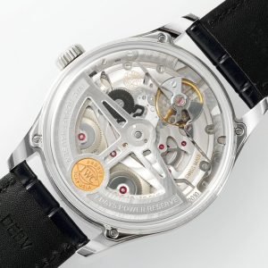 IWC Portugieser IW501701 Steel Silver Dial Black Leather Strap Best Replica APSF 42mm