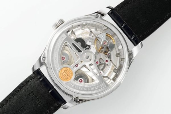 IWC Portugieser IW501701 Steel Silver Dial Black Leather Strap Best Replica APSF 42mm