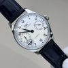 IWC Portugieser IW501702 Silver Dial Blue Arabic Numerals Leather Strap Best Copy APSF 42mm
