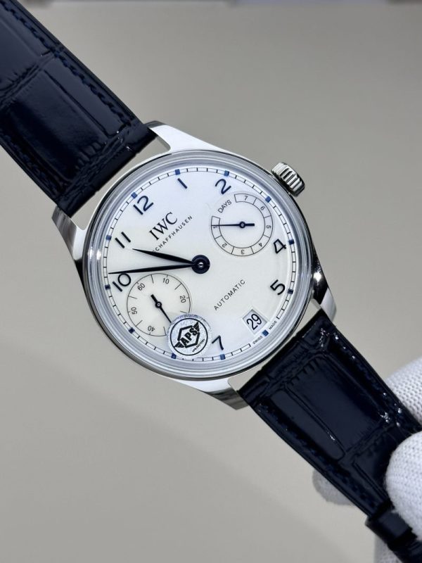IWC Portugieser IW501702 Silver Dial Blue Arabic Numerals Leather Strap Best Copy APSF 42mm