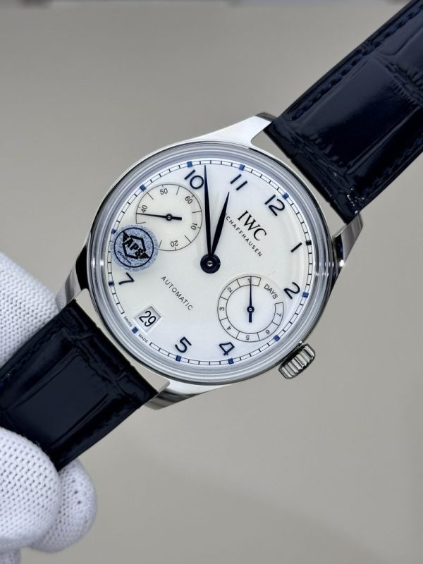 IWC Portugieser IW501702 Silver Dial Blue Arabic Numerals Leather Strap Best Copy APSF 42mm