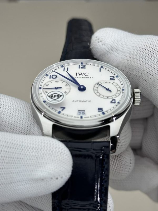 IWC Portugieser IW501702 Silver Dial Blue Arabic Numerals Leather Strap Best Copy APSF 42mm