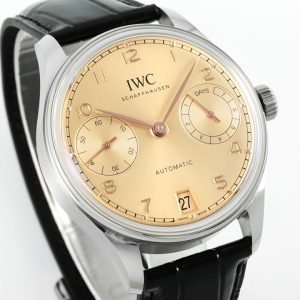 IWC Portugieser IW501705 Beige Dial Leather Strap Best Clone APSF 42mm