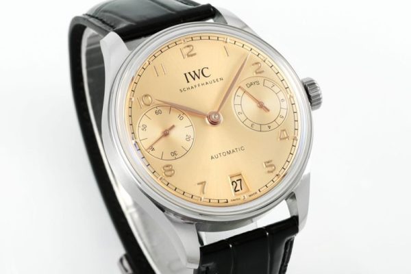 IWC Portugieser IW501705 Beige Dial Leather Strap Best Clone APSF 42mm