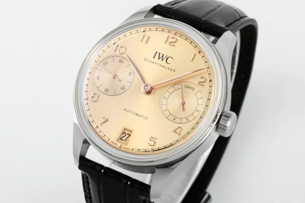 IWC Portugieser IW501705 Beige Dial Leather Strap Best Clone APSF 42mm