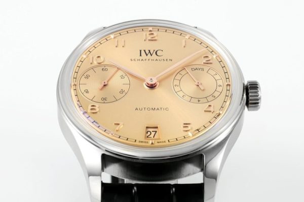 IWC Portugieser IW501705 Beige Dial Leather Strap Best Clone APSF 42mm