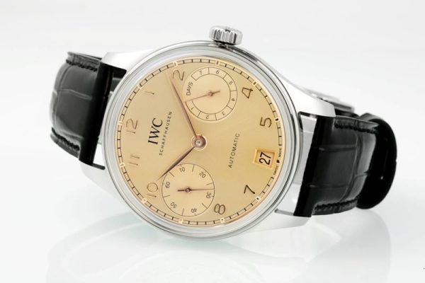 IWC Portugieser IW501705 Beige Dial Leather Strap Best Clone APSF 42mm
