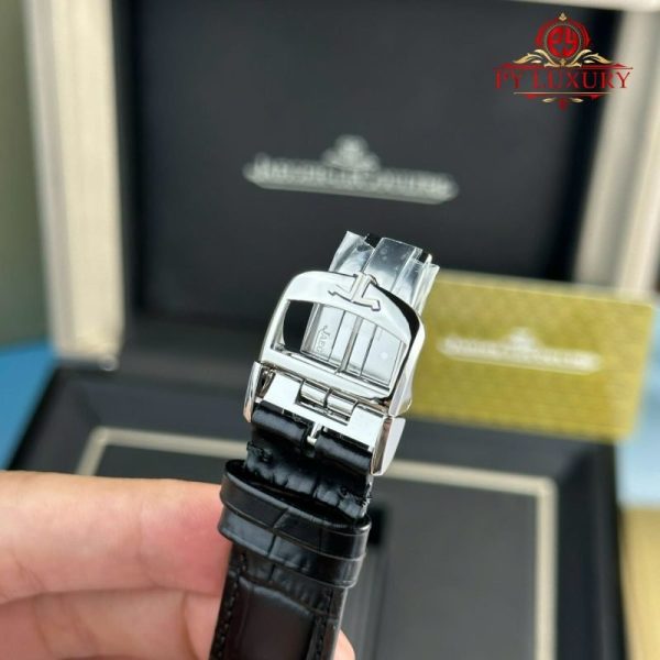 Jaeger-LeCoultre Master Ultra Thin Moon Black Dial Leather Best Replica APSF 39mm