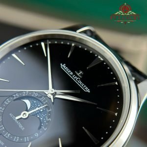 Jaeger-LeCoultre Master Ultra Thin Moon Black Dial Leather Best Replica APSF 39mm