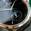 Jaeger-LeCoultre Master Ultra Thin Moon Black Dial Leather Best Replica APSF 39mm