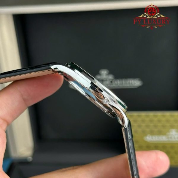 Jaeger-LeCoultre Master Ultra Thin Moon Black Dial Leather Best Replica APSF 39mm