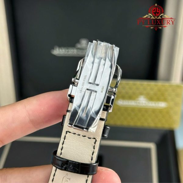 Jaeger-LeCoultre Master Ultra Thin Moon Black Dial Leather Best Replica APSF 39mm