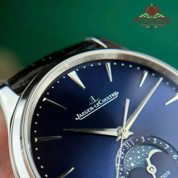 Jaeger-LeCoultre Master Ultra Thin Moon Blue Dial Leather Best Replica APSF 39mm