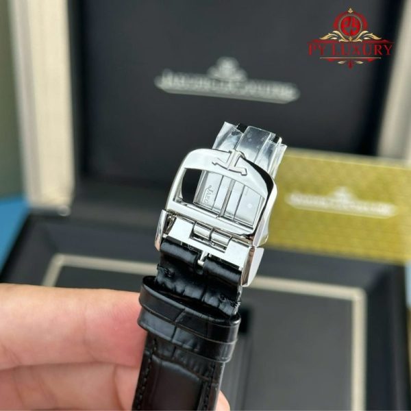 Jaeger-LeCoultre Master Ultra Thin Moon Silver Dial Leather Best Replica APSF 39mm