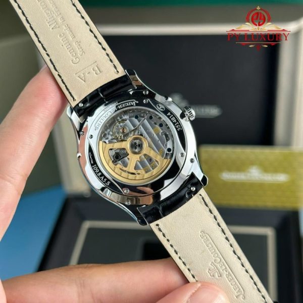 Jaeger-LeCoultre Master Ultra Thin Moon Silver Dial Leather Best Replica APSF 39mm