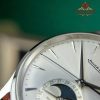 Jaeger-LeCoultre Master Ultra Thin Moon Silver Dial Leather Best Replica APSF 39mm