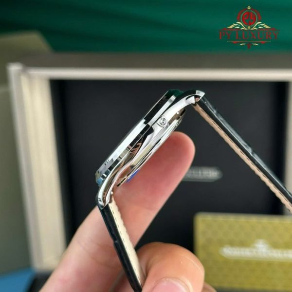 Jaeger-LeCoultre Master Ultra Thin Moon Silver Dial Leather Best Replica APSF 39mm